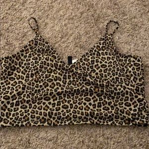 Leopard crop top